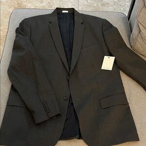 Calvin Klein Men's Charcoal Pinstripe Blazer